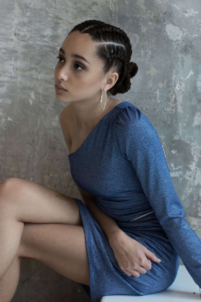 I just love this photoshoot of Jaden wearing the Sienna Blue Shimmer!