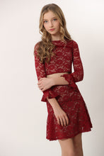 LIA RED LACE TWO PIECE SET