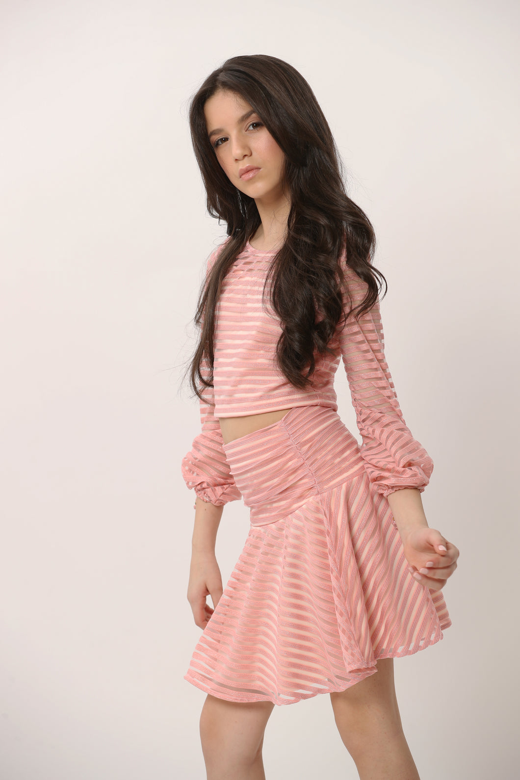 Arielle Blush Pink Skirt Set