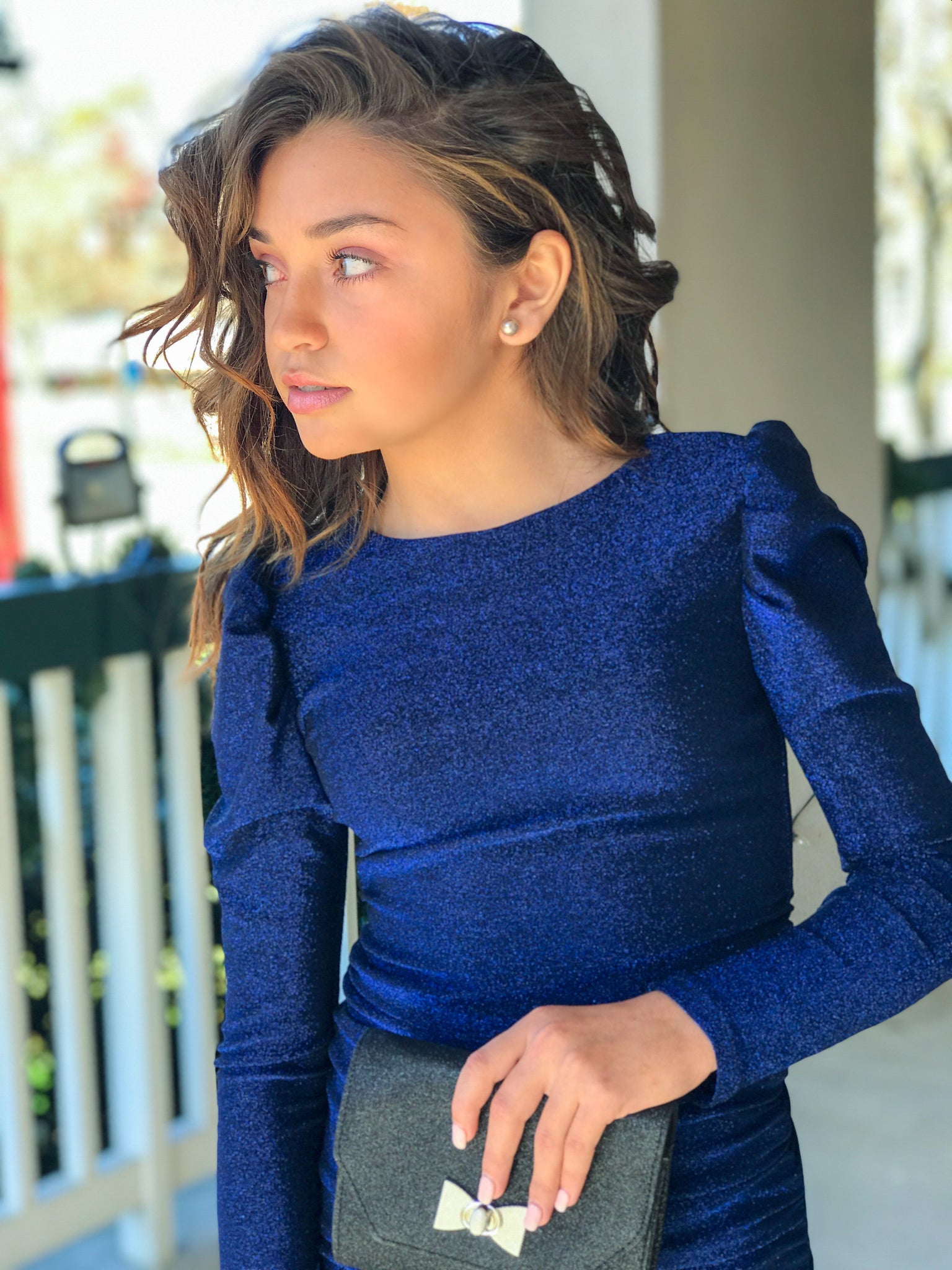 Presley Rippy PRESLEY METALLIC PUFF SLEEVE – Gigi Ri Fashion Boutique
